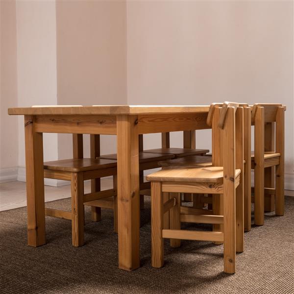 wooden desk and chair 